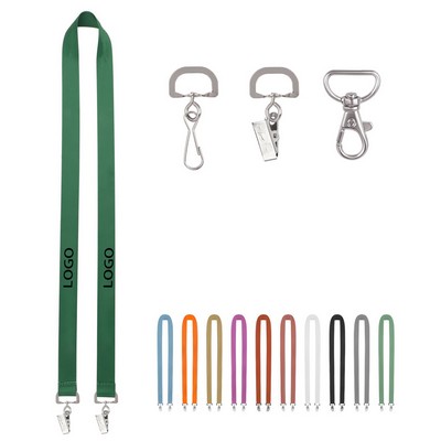 3/4" Dye Sublimated Lanyard w/Dual Clips